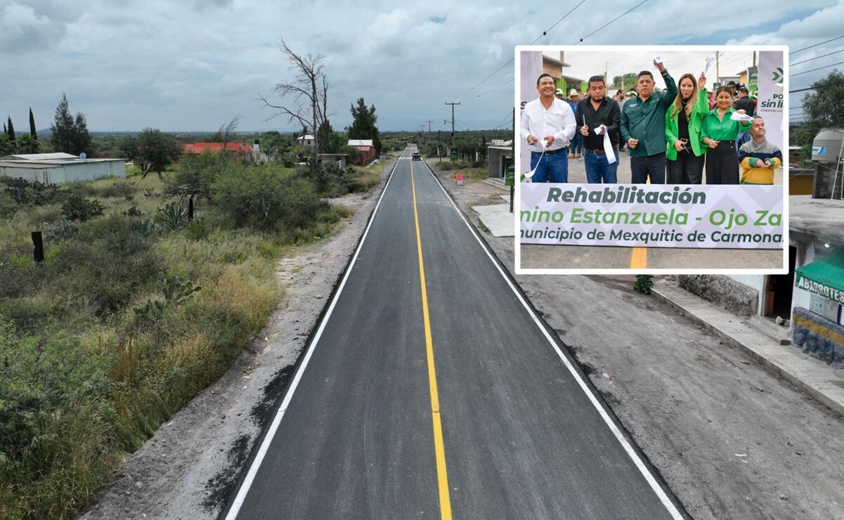 Inauguran rehabilitación de carretera hacia Mexquitic, SLP. Fotos: Especiales