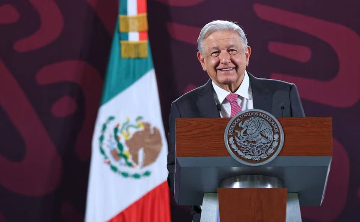 López Obrador en su mañanera del 3 de junio en Palacio Nacional. Foto: Gabriel Pano / EL UNIVERSAL