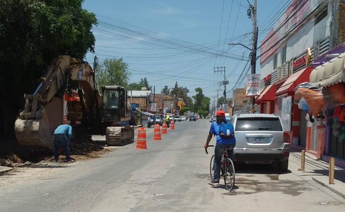 Anuncian cierres en la colonia Rural Atlas por obras del colector del Saucito