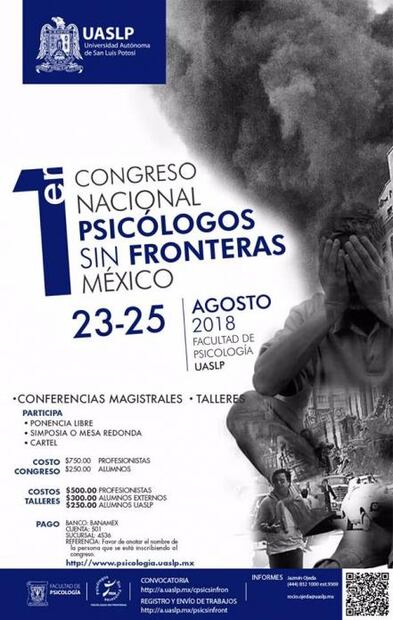 UASLP celebrará Primer Congreso Nacional de Psicólogos sin Fronteras