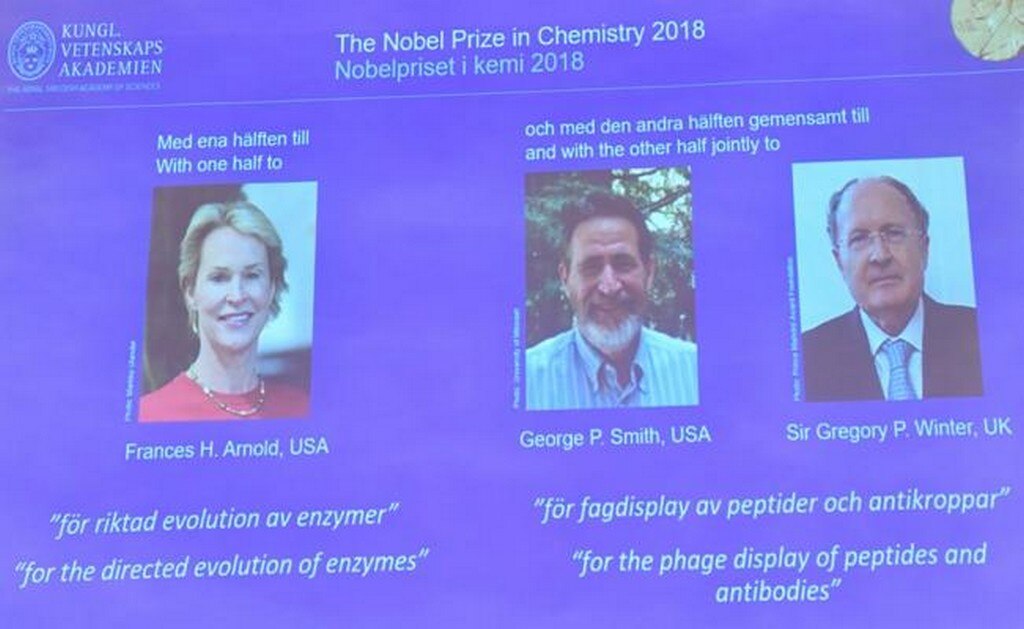 Ganan tres científicos Premio Nobel de Química por desarrollo de proteínas