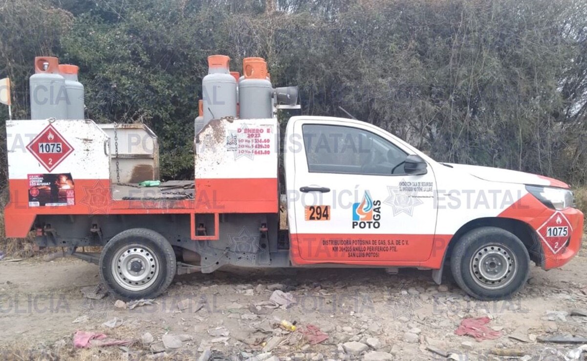 Hallan en colonia Las Flores camioneta de Potogas robada; la aseguran con 21 tanques