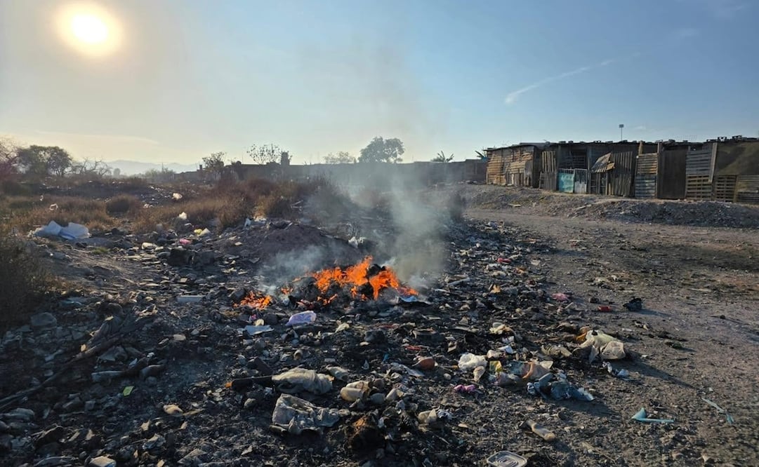 Detecta Dirección de Ecología de SLP que persiste la quema de neumáticos. Foto: Especial