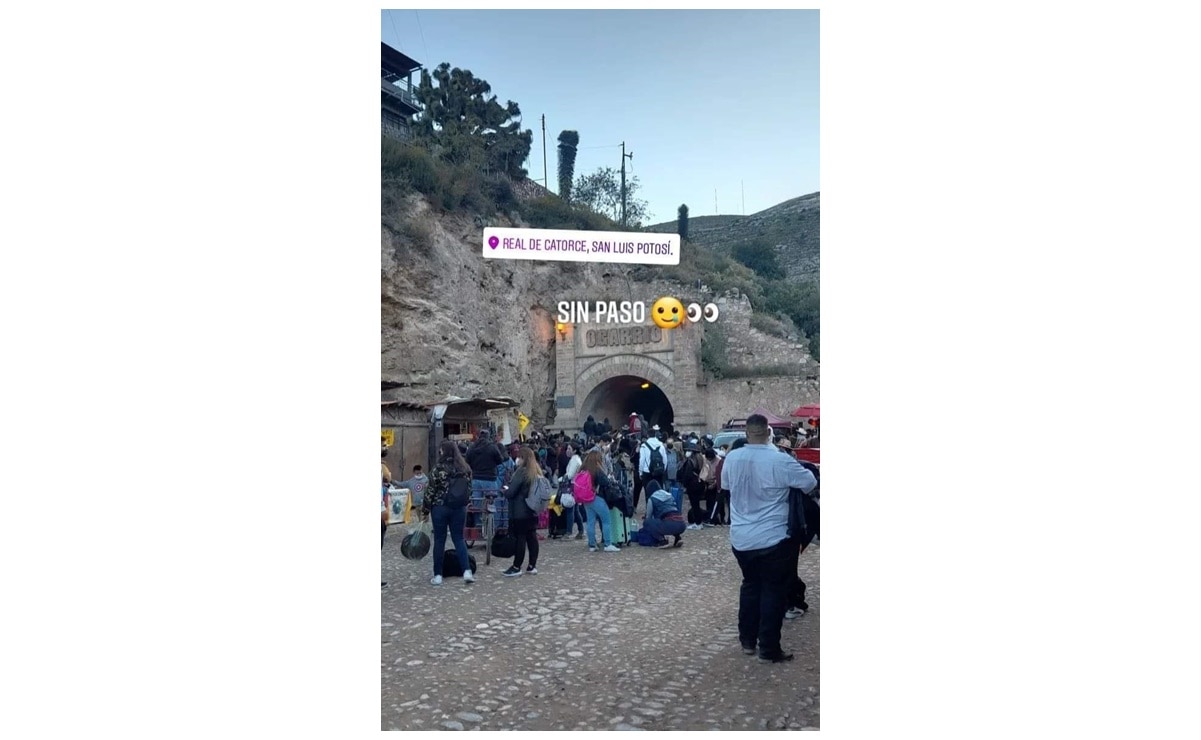 Carretoneros impiden entrar y salir de Real de Catorce al bloquear el túnel del Ogarrio
