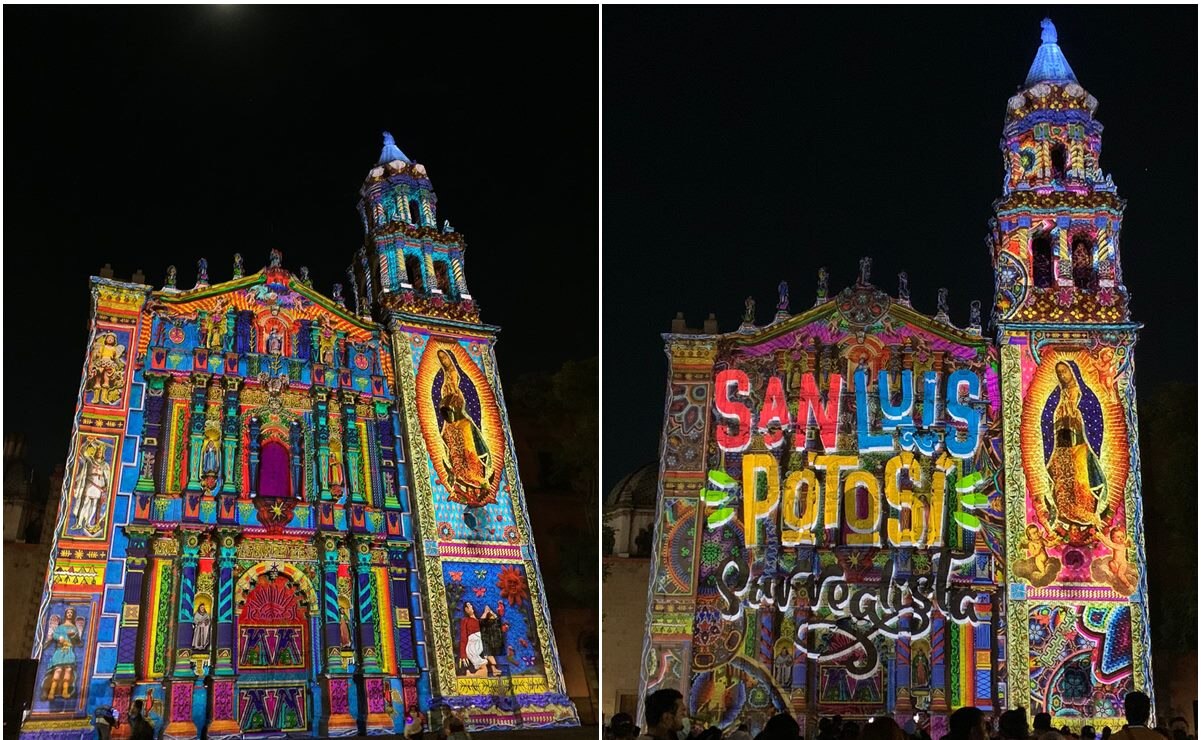 Colores y escenas bíblicas dan vida a Carmelight 2.0, la fiesta de Luz en SLP