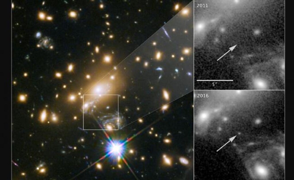 La estrella recibió el nombre de Icarus. Foto: NASA, ESA, and P. Kelly (University of Minnesota)
