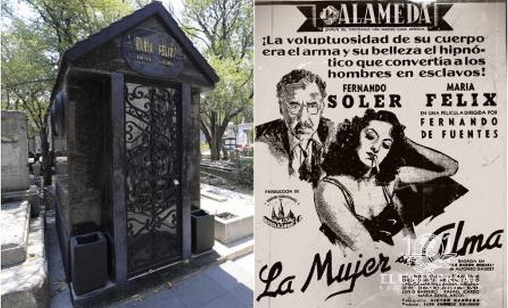 La tumba de María Félix en el Panteón Francés. La actriz interpretó a "La mujer sin alma". Foto: Irving Olivares/Hemeroteca EL UNIVERSAL