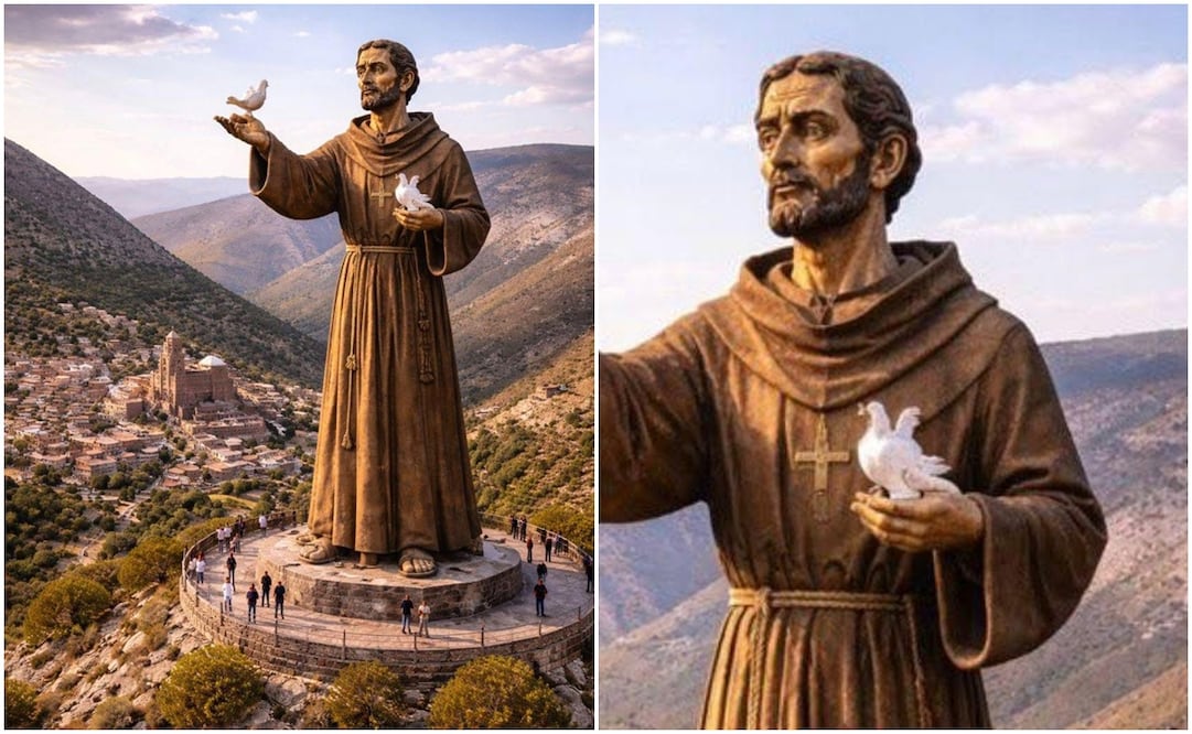 Real de Catorce, SLP, tendrá estatua gigante de San Francisco de Asís. Imagen: Redes sociales