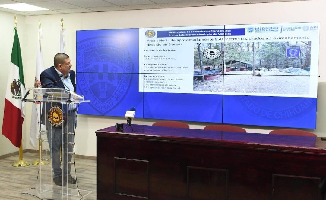 Operativo contra narcolaboratorios en el que participaron los elementos Embajada de EU y agentes de Chihuahua fallecido (19/04/2026). Foto: Fiscalía de Chihuahua