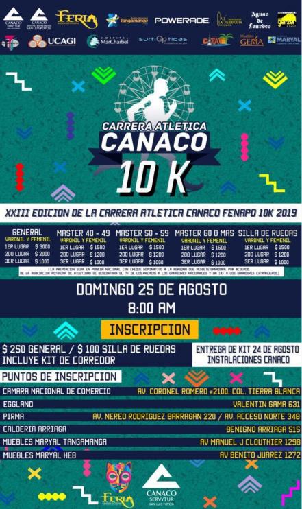 CANACO invita a su tradicional carrera atlética 