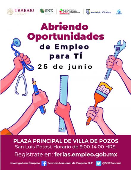 STPS prepara Feria del Empleo en Villa de Pozos