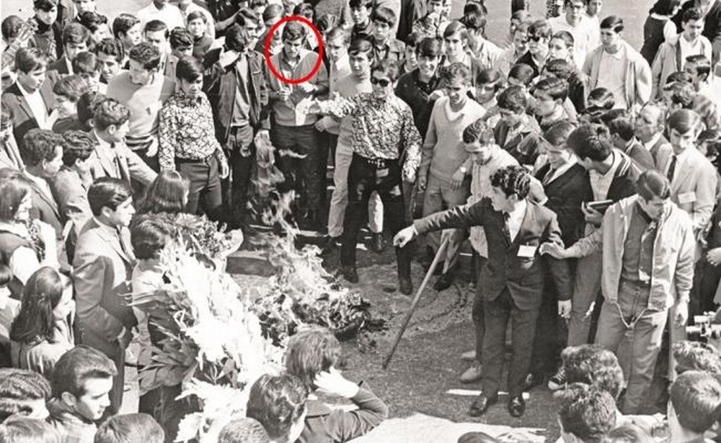 A 50 años, dice Enrique Graue, rector de la UNAM (en el círculo) que el mejor homenaje a luchadores y víctimas del movimiento es reconocer que de su lucha derivan los valores y derechos que hoy gozamos. Foto: Archivo / EL UNIVERSAL