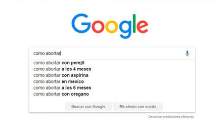 Lo que googlean las mujeres para abortar