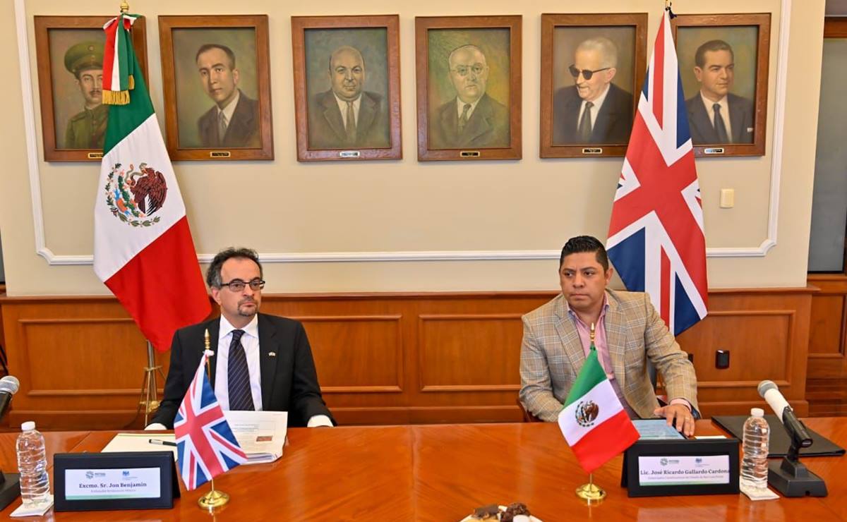 Gallardo Cardona se reúne con embajador británico en Palacio de Gobierno de SLP 