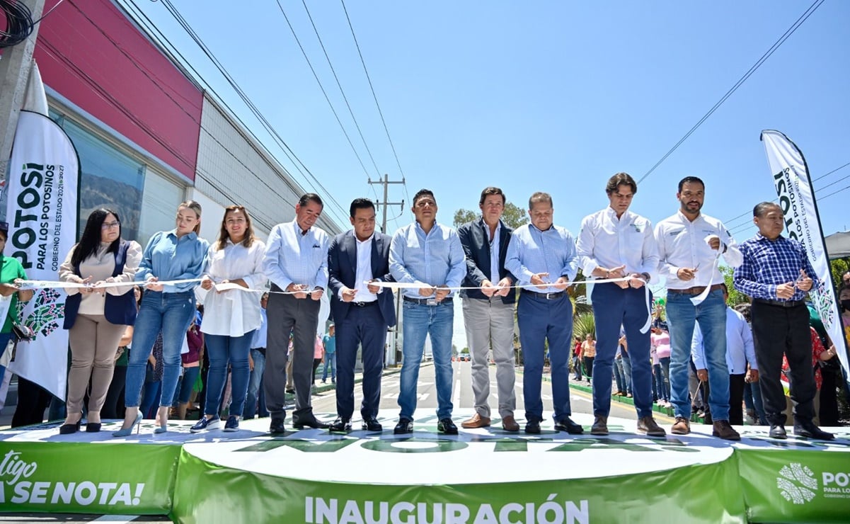 Entrega Gallardo rehabilitación de avenida Industrias en capital de SLP; obra beneficia a 200 mil. Foto: Especial