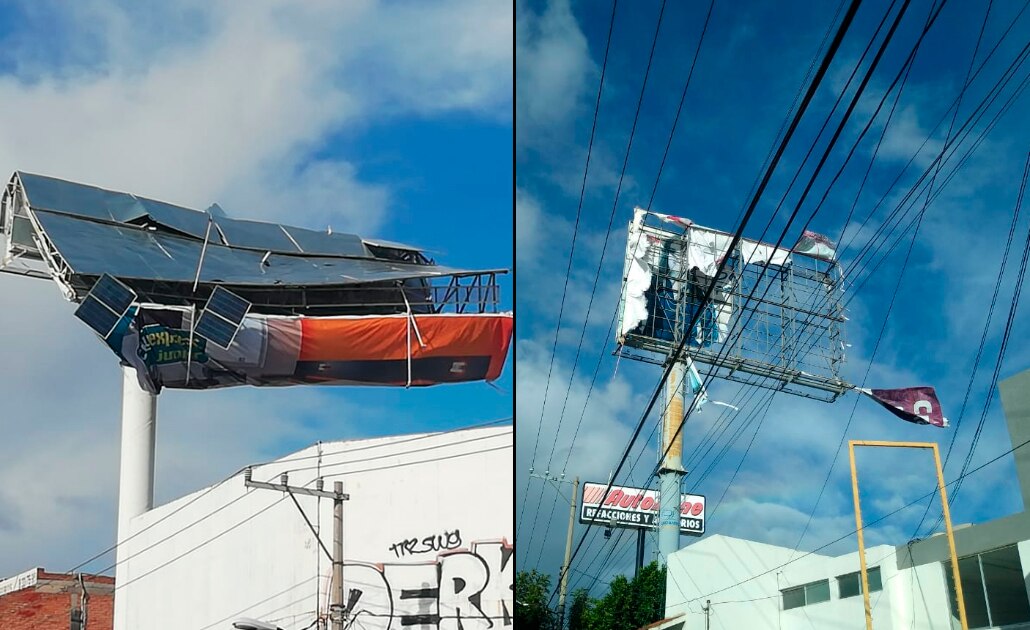 Mantienen revisión a estructuras de espectaculares por fuertes vientos