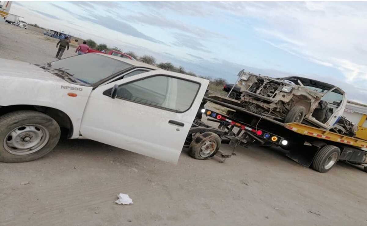Los vehículos localizados en el predio contaban con reporte de robo con violencia. Foto: Especial