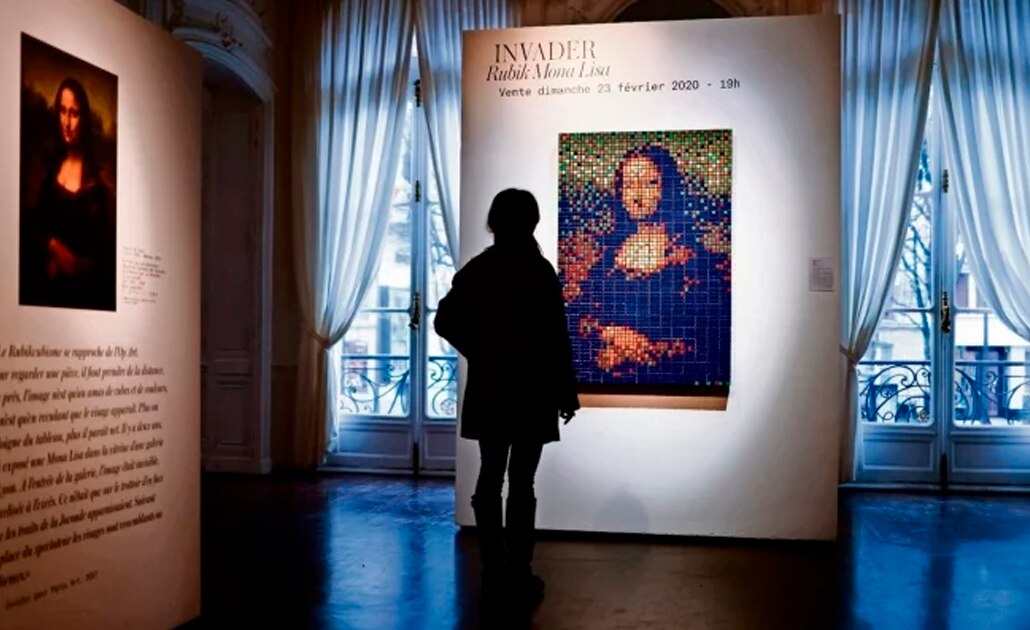 Subastarán Mona Lisa hecha de cubos Rubik