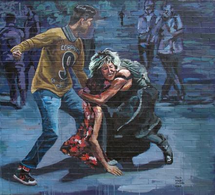 Llevan ataque de porros a mural de CCH Vallejo