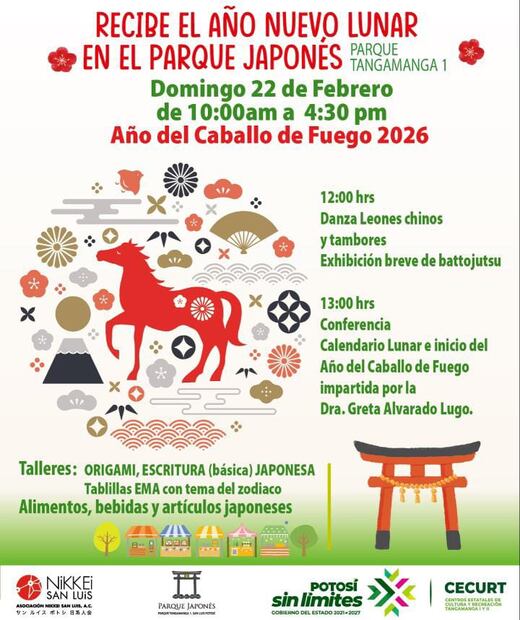 Programa Año del Caballo de Fuego en SLP. Imagen: Especial