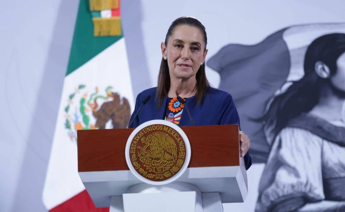 Claudia Sheinbaum en su conferencia matutina de Palacio Nacional el 17 de noviembre de 2025. Foto: Fernanda Rojas / EL UNIVERSAL