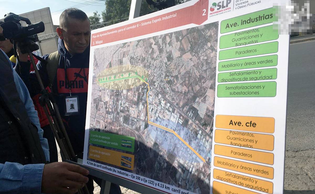 Falta de pagos mantiene estancado Uuzibus en zona industrial de SLP; hace 2 años se abandonó obra