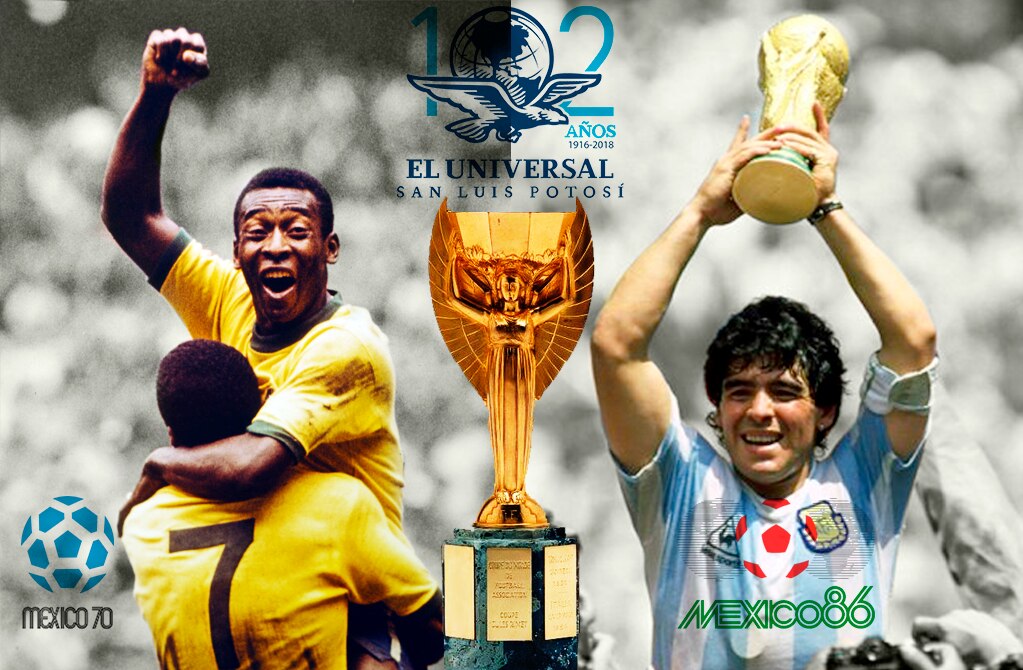 Pelé y Maradona brillaron en México 1970 y México 1986, respectivamente
