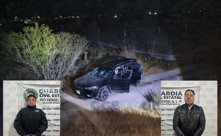 Tres elementos de la Guardia Civil de SLP heridos tras ataque armado en la zona media; detienen a 2 municipales