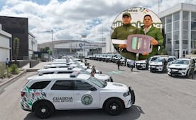 El gobernador Ricardo Gallardo entrega nuevas patrullas para la seguridad de las familias potosinas
