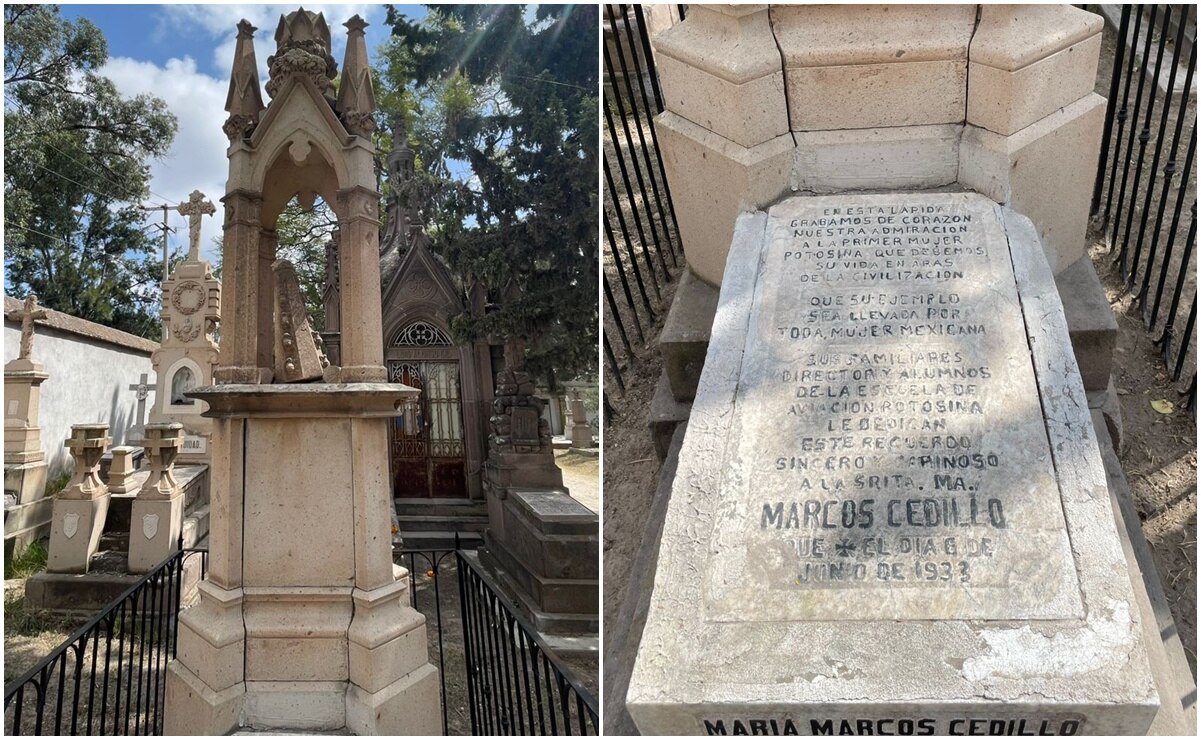 ¿Sabías que la primer mujer piloto mexicana era potosina? Sus restos descansan en el panteón El Saucito 