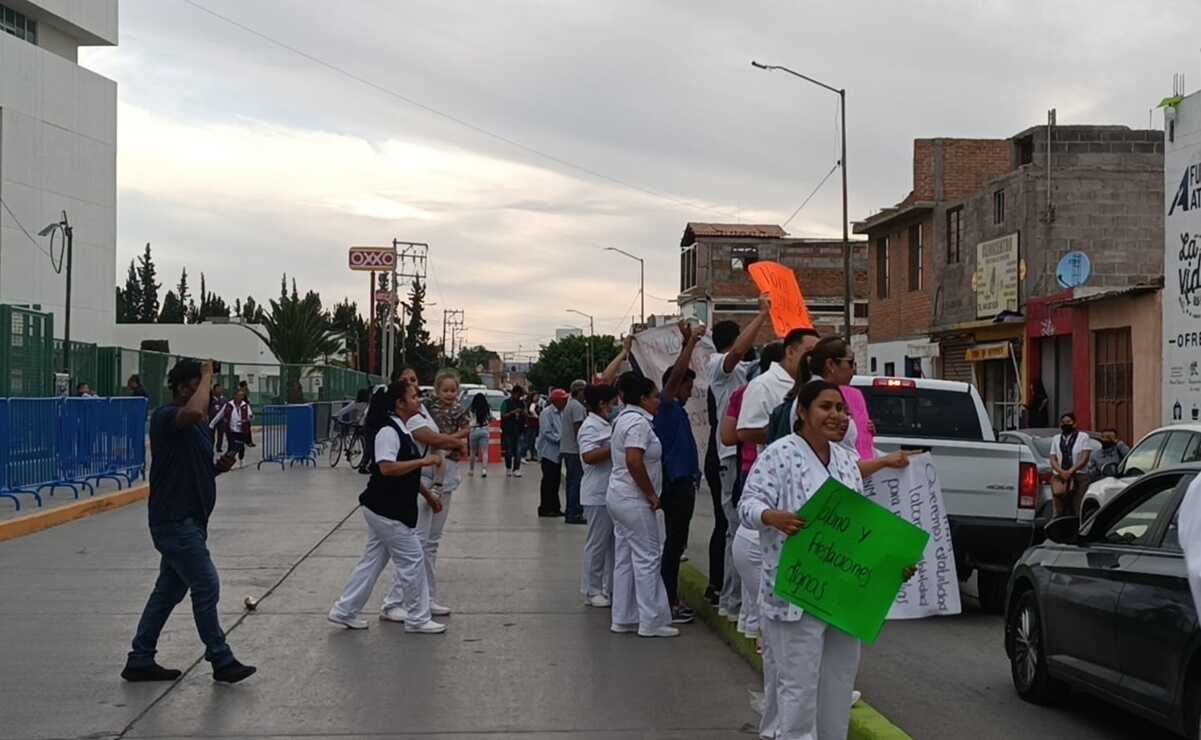 Manifestaciones que recibieron a AMLO en SLP: tener garantías laborales, de las principales demandas