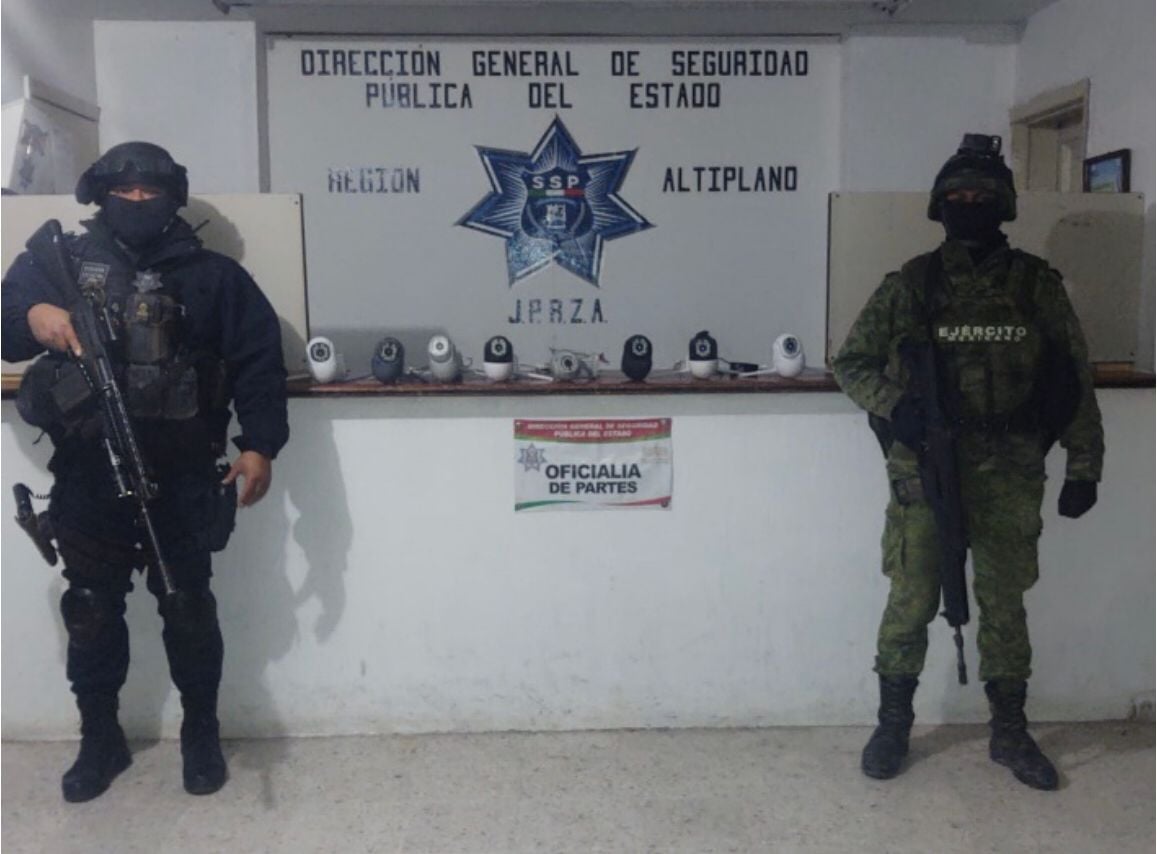 Desmantelan red privada de videovigilancia usada por grupo criminal en Matehuala