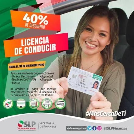 Llaman a potosinos para aprovechar últimos días de descuento en licencias de conducir