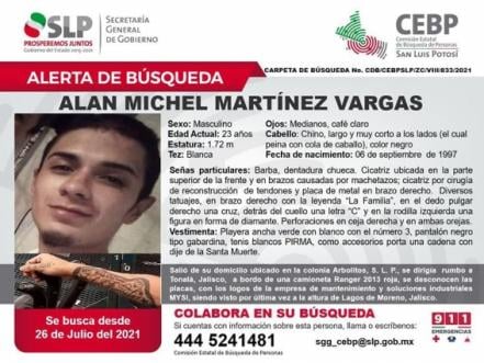Buscan a cuatro jóvenes de San Luis Potosí desaparecidos en Jalisco