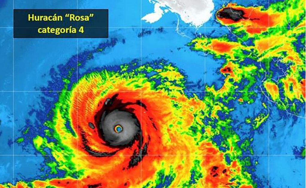 “Rosa” se intensificó a huracán categoría 4