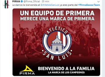 Pirma vestirá al Atlético de San Luis en la Liga Mx