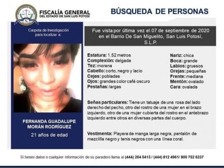 Expareja de Fernanda Guadalupe podría estar involucrado en su desaparición
