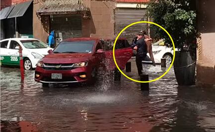 VIDEO: Tromba en el Centro Histórico de SLP viraliza acto de "caballerosidad"  