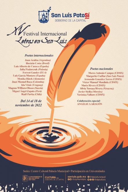 Conoce las actividades del Festival de las Letras en SLP; participan 20 poetas internacionales