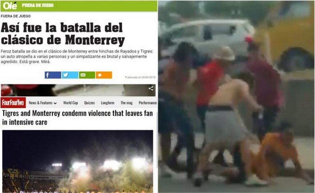  Violencia en Clásico Regio trasciende a nivel mundial