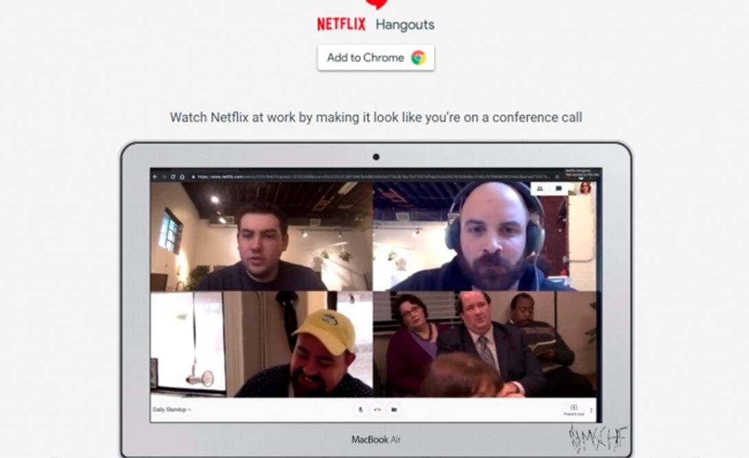 Netflix Hangouts: la extensión para ver Netflix en el trabajo