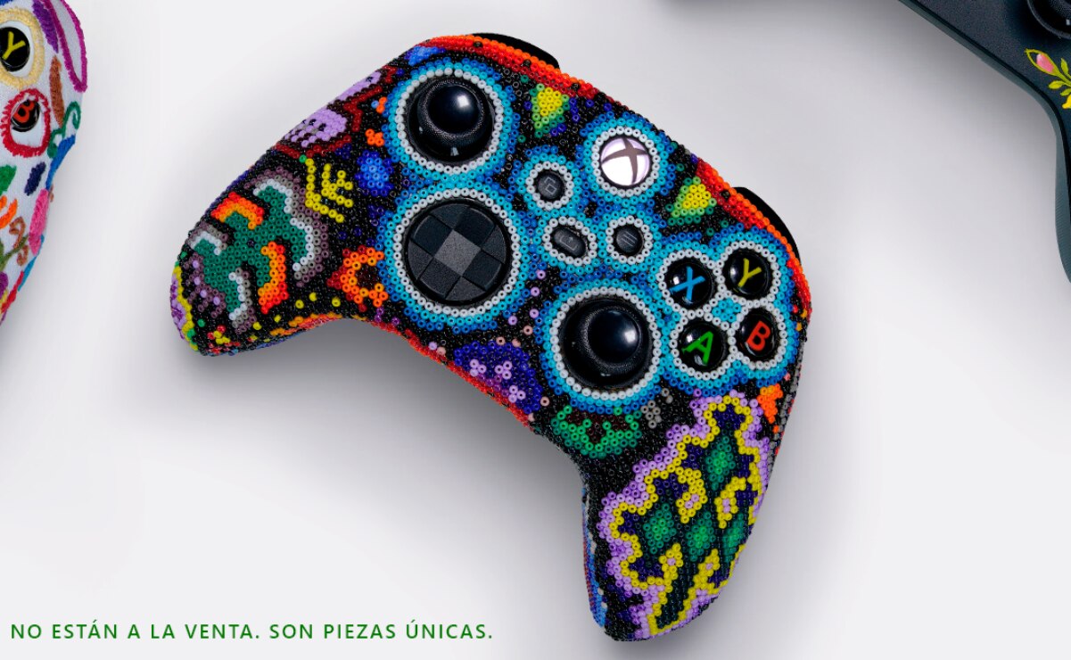 Huicholes transforman control de Xbox en una pieza artesanal de colección