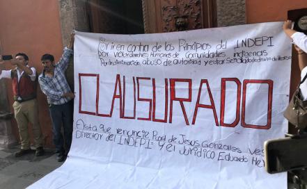 Comunidades indígenas exigen renuncia del titular del Indepi