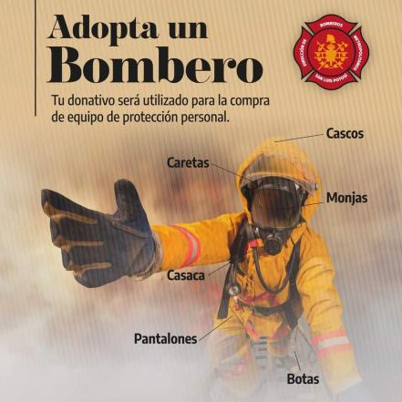 “Adopta un bombero”, la reciente campaña de San Luis Potosí; buscan apoyo de la ciudadanía