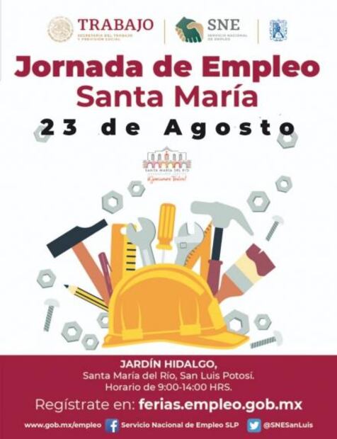 STPS realizará jornada del empleo en Santa María de Río 
