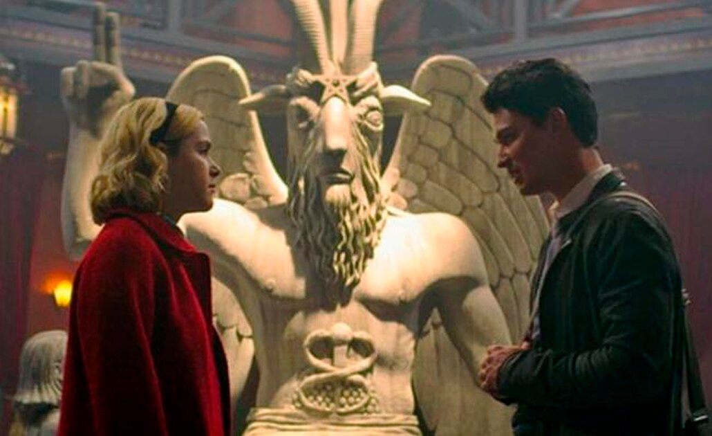 Estatua del diablo que aparece en Sabrina es real