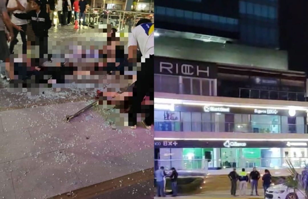 Tragedia en antro Rich: se desploma vidrio y caen jóvenes desde tercer piso; hay 2 muertos