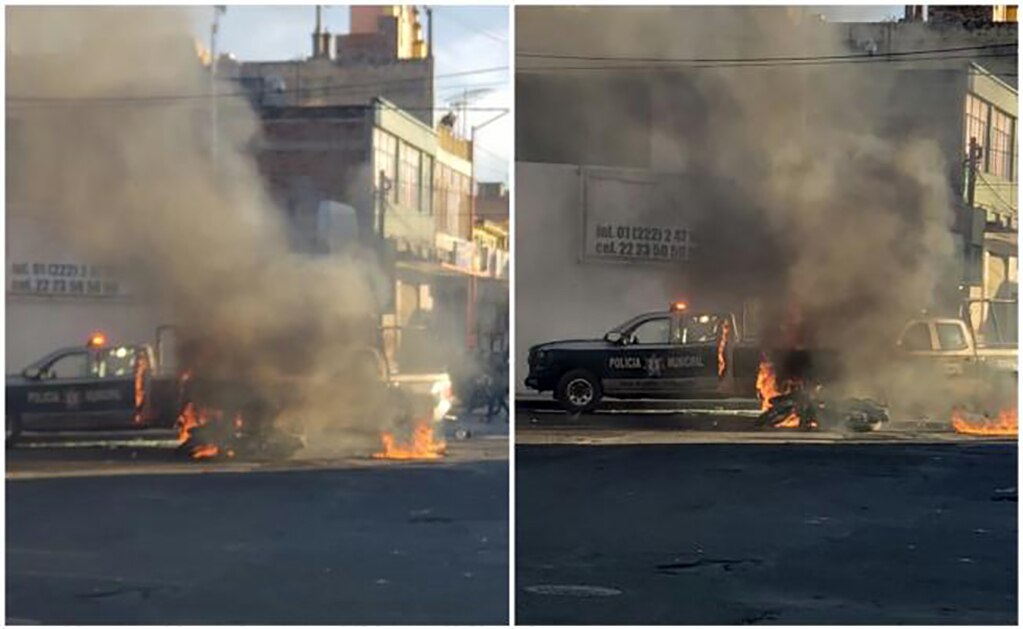 Policías atropellan a niño y pobladores queman patrulla en Puebla
