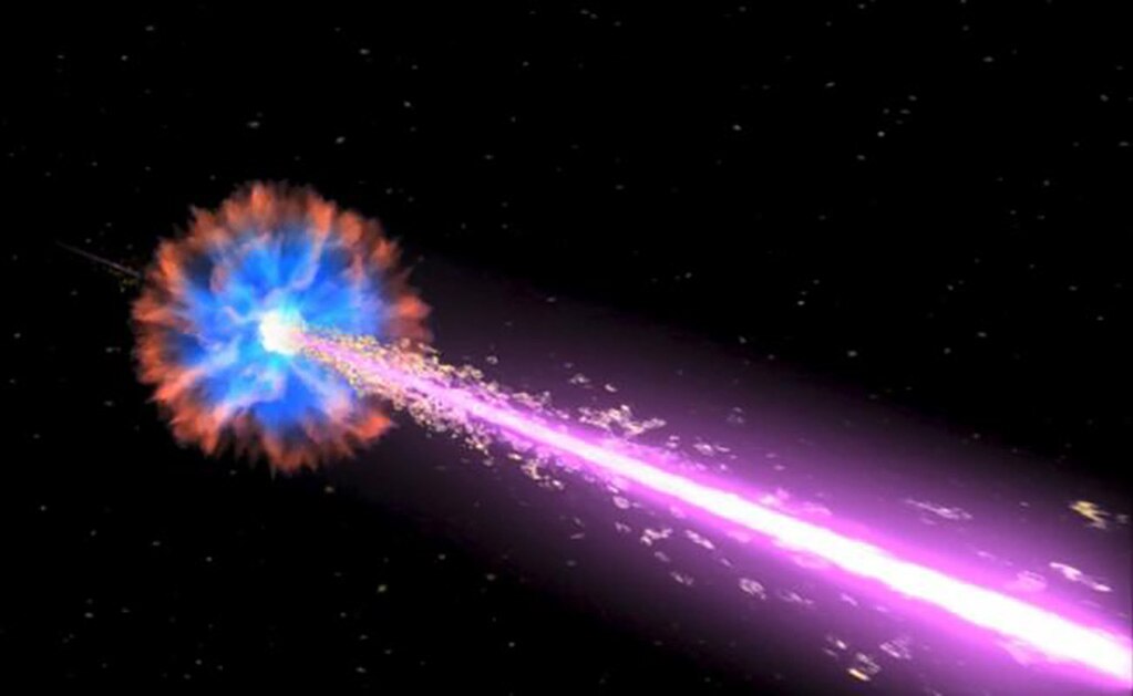 Explosión de rayos gamma. Foto: EFE