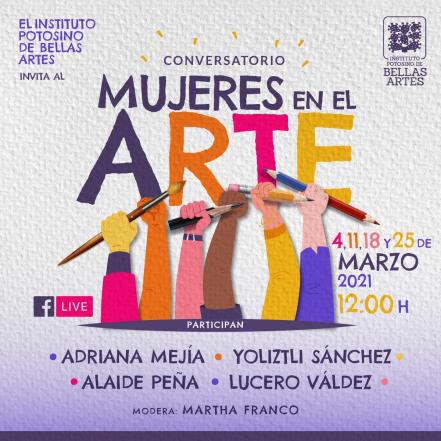 Para conmemorar 8M, Cultura invita a conversatorio de mujeres en el arte